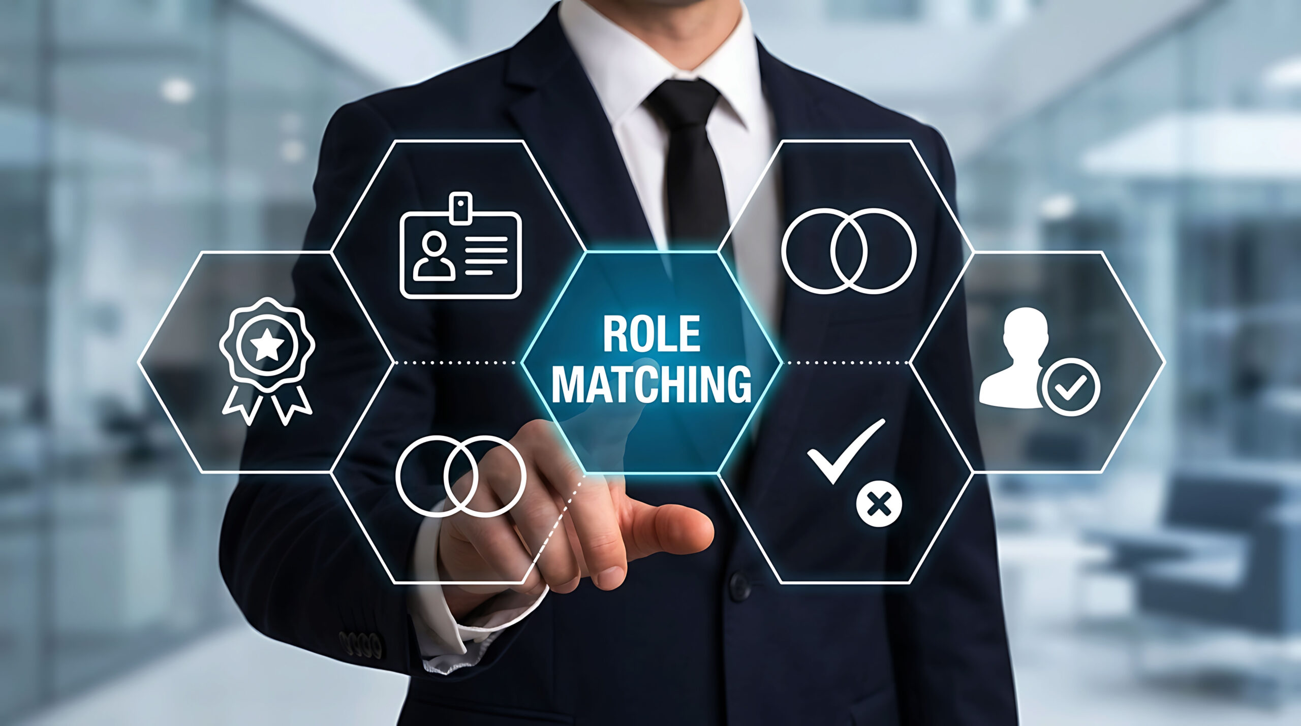 A role-matching interface used in recruitment